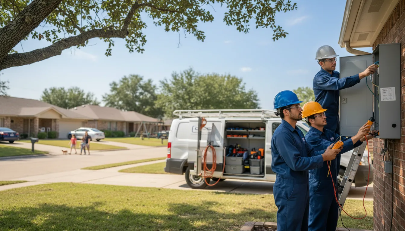 Certified electrician providing emergency electrical services in Van Dyne, WI